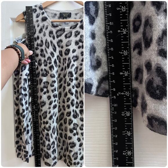Cashmere Charter Club Luxury Leopard Print
Cold Shoulder Knit Top Size Large - Picture 6 of 9